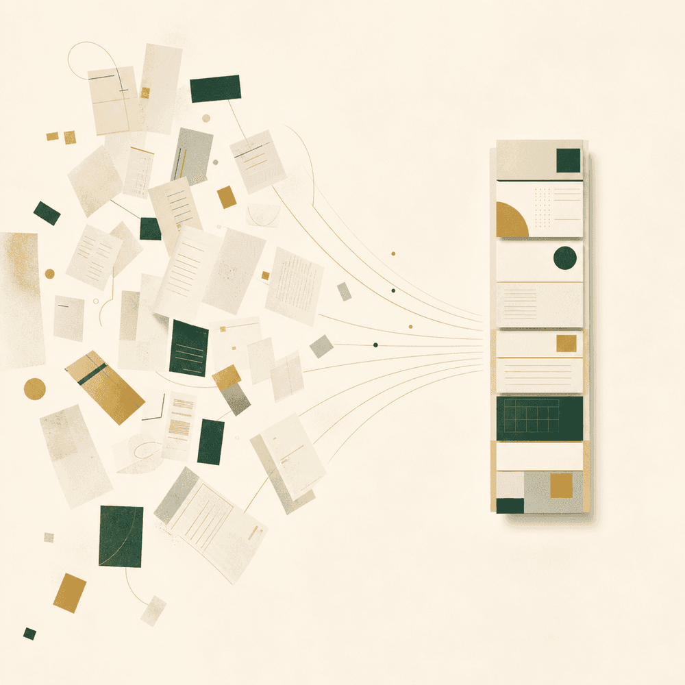 Messy operational data gathering into one aligned column